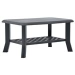 Mesa de centro vidaXL de plástico gris antracita 90x60x46 cm