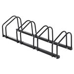 Aparcamiento para bicicletas HOMCOM negro 100x33x27 cm