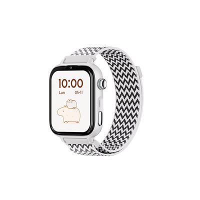 Smartwatch Savefamily Savewatch Plus 2 Carcasa Blanca Correa Tela Zig Zag