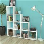 Estantería librería en forma de escalera 142 cm blanca