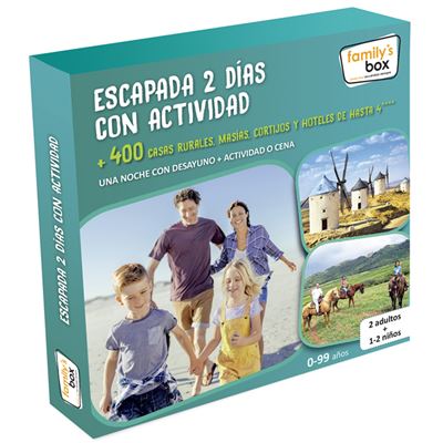 Familys Box Caja regalo escapada 2 con actividad de 400 o cena en españa