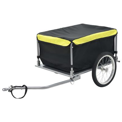 Remolque De Carga Para Bicicletas Negro Y Amarillo 65 Kg, Vidaxl