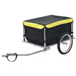 Remolque De Carga bicicleta vidaxl negro y amarillo 65kg para 65