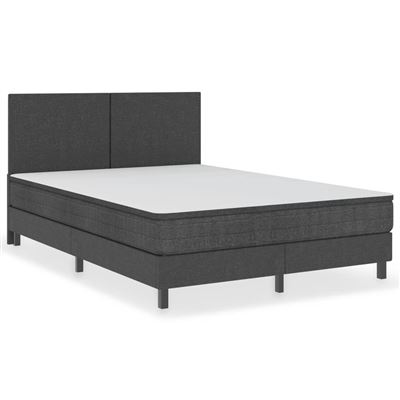 Vidaxl Gris Estructura De Cama Box Spring Tela 140X200cm