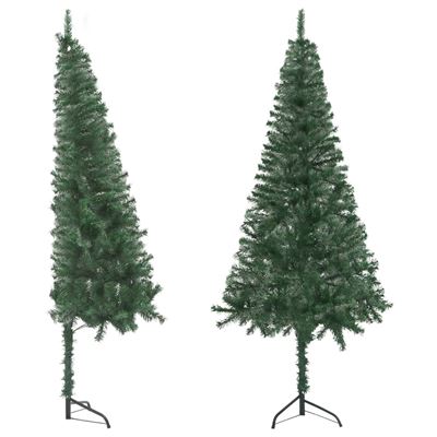 Árbol de Navidad artificial de esquina vidaXL verde 150 cm PVC