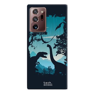 Funda Techcool para Samsung Galaxy Note 20 Ultra Diseño pelicula Jurassic world dinosaurios fondo azul