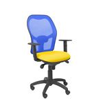 Silla de oficina ergonómica Piqueras y Crespo Modelo Jorquera tejido Bali amarillo 1