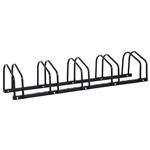 Aparcamiento para bicicletas HOMCOM negro 130x33x27 cm