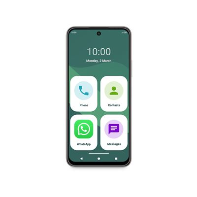 Smartphone Para Mayores Spc Zeus 2 Elite Compatible Con App Gestión Y Ubicación Remota, 128gb , 50mp, Carga Rápida, Modo Fácil - Plateado