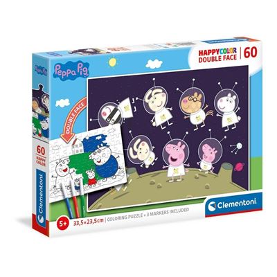 Puzzle Peppa Pig 60 Piezas Coloreable