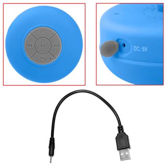 Altavoz Bluetooth impermeable para ducha con ventosa, pequeño altavoz  Bluetooth inalámbrico portátil con micrófono para llamadas telefónicas  manos