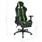 Silla de escritorio vidaXL Racing con reposapiés Verde_2