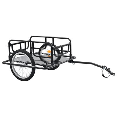 Remolque Para Bicicletas 130x73x48,5 Cm Acero Negro, Vidaxl