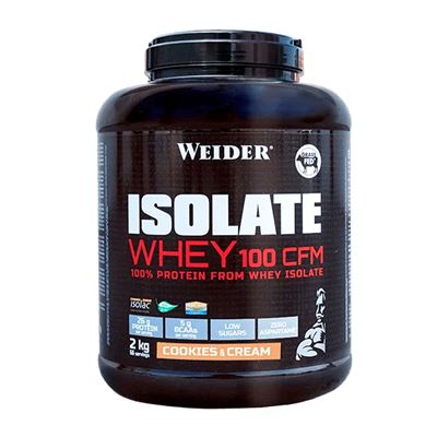 Weider- Isolate Whey 100 Cfm 2 Kg - 100% Aislado De Proteina De Suero - Sabor Cookies & Cream