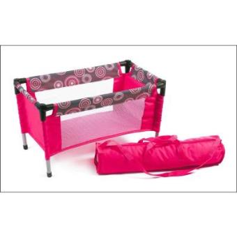Bayer Chic 2000 652 87 Cuna de viaje para muñecas, hot pink pearls