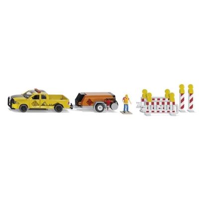 Siku Ram 1500 Con Remolque Compresor - Niño Niño - Amarillo