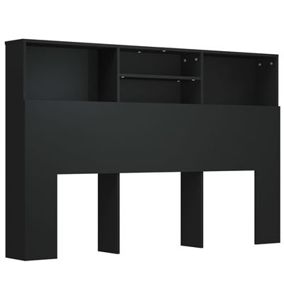 Vidaxl Negro Mueble Cabecero 160X19x103,5 Cm