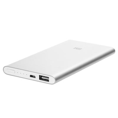 Batería Portátil Xiaomi Power Bank 2 Plata 5.000mah 1xusb Diseño en Aluminio Anodizado