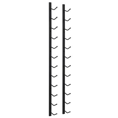 Botellero De Pared Para 12 Botellas Hierro Vidaxl Negro