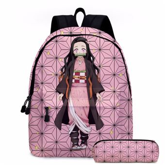 Set de 2 piezas Mochila Demon Slayer Kamado Nezuko 30x17x40cm - 1
