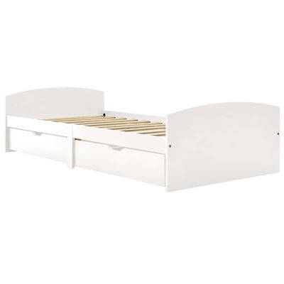 Vidaxl Estructura De Cama Con 2 Cajones Madera Maciza Pino 90X200cm
