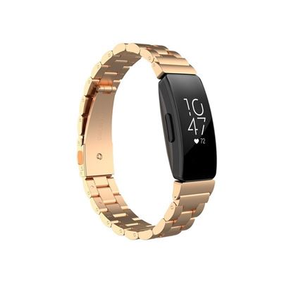 Pulsera Acero Stainless Lux + Herramienta Fitbit Inspire / Inspire Hr Gold