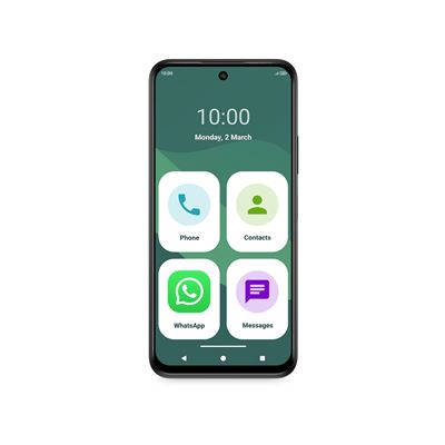 Smartphone Para Mayores Spc Zeus 2 Elite Compatible Con App Gestión Y Ubicación Remota, 128gb , 50mp, Carga Rápida, Modo Fácil - Negro