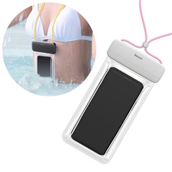 Bolsa Smartphone Impermeable IPX8 de Playa con Collar Let's Go, Baseus Rosa - 1