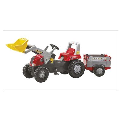 Rolly Toys 811397 Rolly Junior Rt - Tractor De Pedales Con Pala Frontal Y Remolque Farm Trailer