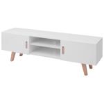 vidaXL Mueble para TV MDF 150x35x48,5 cm blanco brillante