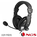 Auriculares NGS Msx9 pro Binaurale Diadema Negro Micrófono