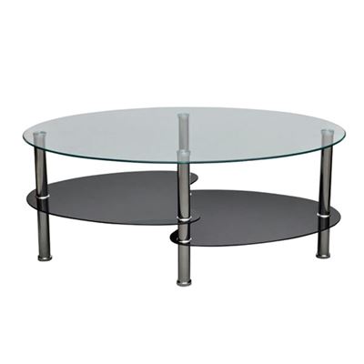 Vidaxl Negra Mesa De Centro De Vidrio Con Diseño Exclusivo,