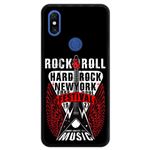 Hapdey Funda Negra para Xiaomi Mi Mix 3 - Mi Mix 3 5G, Diseño Rock Star - Rock and roll vintage cartel 1