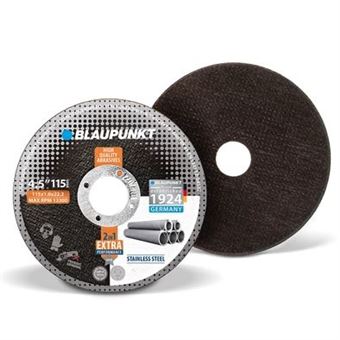 Disco de corte Blaupunkt BP-CW-MSS4115 - Para metal y acero inoxidable - 115 x 1 x 22.23 mm - Grosor 1 mm