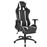 Silla de escritorio vidaXL Racing con reposapiés Blanca_0