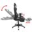 Silla de escritorio vidaXL Racing con reposapiés Blanca_1
