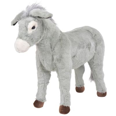Burro De Peluche De Pie Gris Xxl