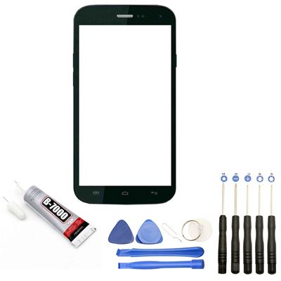 Vidrio Pantalla Táctil Compatible Con Wiko Barry Negro+ Herramientas + Pegamento B7000
