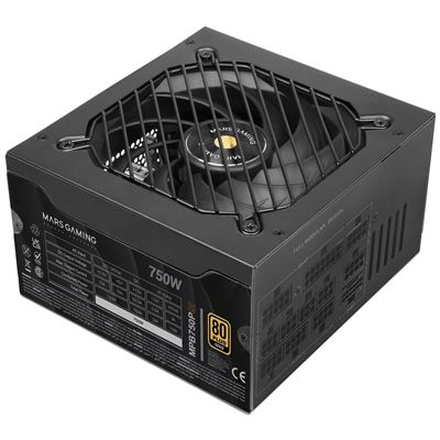 Mars Gaming MPB750PSI Fuente Alimentación 750W ATX 3.1 PCIe 5.1 80 Plus Gold Negro - Imagen 2