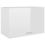 Armario colgante de cocina vidaXL aglomerado blanco brillo 80x31x40 cm