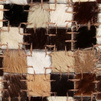 Alfombra vidaXL, de retazos de cuero 120x170 cm cuadrados Marrón/Blanco, Textiles de habitación, Los mejores | Fnac