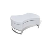 Vidaxl Mesa De centro fromaajustable blanco alta brillo 240424