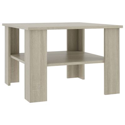 Vidaxl Mesa De Centro De Aglomerado Roble Sonoma 60X60x42cm