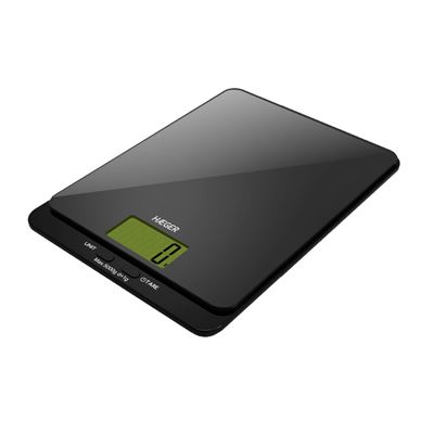 Báscula De Cocina Digital Haeger Dark Glass 5kg De Capacidad