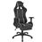 Silla de escritorio vidaXL Racing con reposapiés Gris_0