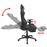Silla de escritorio vidaXL Racing con reposapiés Gris_1