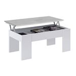 Mesa centro Habitdesign elevable Low Cost Blanco Artik-Cemento