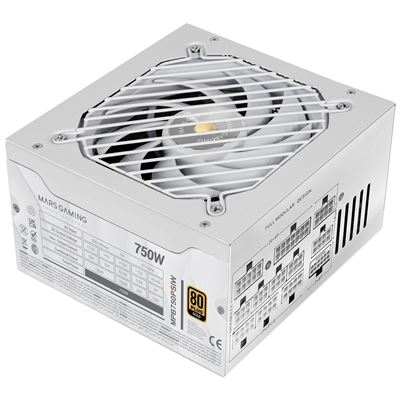 Mars Gaming Blanco Fuente Alimentación Mpb750psi 750W Atx 3.1 Pcie 5.1 80 Plus Gold