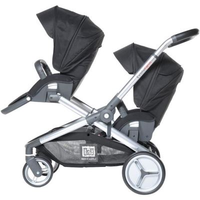 Castillo Rojo Cochecito Doble Evolutwin Negro