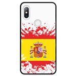 Hapdey Funda Negra para Xiaomi Mi MIX 2S, Diseño Ilustración 1, bandera de España